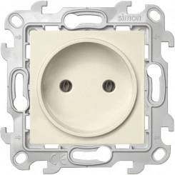 Розетка 2К без защитных шторок, слоновая кость Розетка 2К без защитных шторок, слоновая кость
