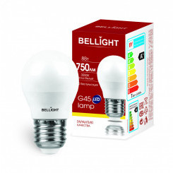 Лампа светодиодная LED 8Вт 3000K 750Лм E27 Шар Bellight