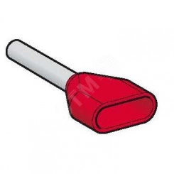 Наконечник для одновременного монтажа двух проводов 1мм.кв. красный Наконечник для одновременного монтажа двух проводов 1мм.кв. красный