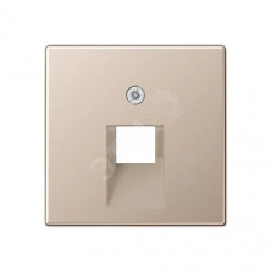 Накладка 1-ой телефонной/компютерной розетки  IAE/UAE (1 x 8-пол.)   Серия A500  Материал- дуропласт  Цвет- шампань