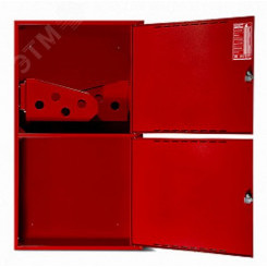 Шкаф пожарный навесной закрытый ПРЕСТИЖ 700х1280х300 красный с двумя кассетами