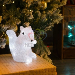 Фигура домашняя светодиодная акриловая Белка 17.5х12х4.5В 3 батарейки AAA (не входят в комплект) 12LED