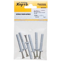 Дюбель-гвоздь 6х40 грибовидный бортик, нейлон (6шт) Дюбель-гвоздь 6х40 грибовидный бортик, нейлон (6шт)