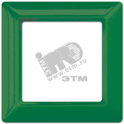Рамка 1-я для горизонтальной/вертикальной установки  Серия- AS550  Материал- термопласт  Цвет- зеленый