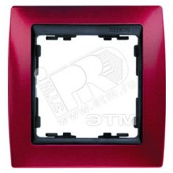 Рамка на 2 поста, S82, гранатовый металлик - графит Рамка на 2 поста, S82, гранатовый металлик - графит