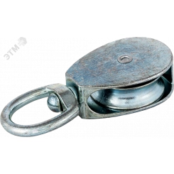 Блок одинарный металлический шкив 40мм (для троса 9мм) Блок одинарный металлический шкив 40мм (для троса 9мм)