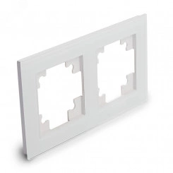 Рамка двухместная горизонтальная, серия Катрин, белый, Stekker Рамка двухместная горизонтальная, серия Катрин, белый, Stekker