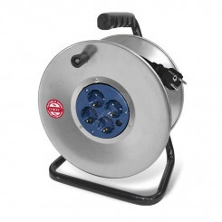 Удлинитель силовой ТМ Союз на металлической катушке 4 гнезда с защиткой крышкой 3700Вт ПВС 30м Удлинитель силовой ТМ Союз на металлической катушке 4 гнезда с защиткой крышкой 3700Вт ПВС 30м