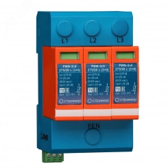 Устройство защиты от импульсных перенапряжений РИФ-Э-II 275/20 c (3+0) (123101) Устройство защиты от импульсных перенапряжений РИФ-Э-II 275/20 c (3+0) (123101)