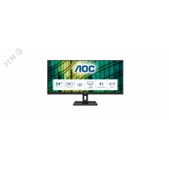 Монитор 34'' IPS, 2560х1080, 300 КМ/м2, 1000:1, 4мс, HDMIх2, DP, Speakers