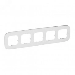 Valena ALLURE Рамка 5 постов Белое стекло универсальная Valena ALLURE Рамка 5 постов Белое стекло универсальная