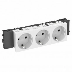Розетка тройная 0° Modul45connect с з/к, 250 В, 16A (оранжевый) Розетка тройная 0° Modul45connect с з/к, 250 В, 16A (оранжевый)