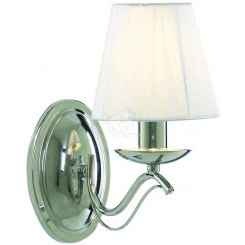 Светильник бра 1х40WхE14 H26х13х24 хром/ткань на ПВХ-основе