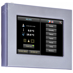Панель оператора ID-31 aluminum ID-31, ёмкостная сенсорная панель на стену, 4.3' TFT 480x272 pxl, Ethernet 10 / 100Base, RS-485, с рамкой - Алюминий (TAL)