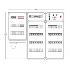 Щит управления электрообогревом DEVIBOX HR 24x2800 D850 (в комплекте с терморегулятором)
