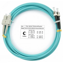 Шнур оптический duplex 25м SC-ST 50/125 mm OM3 LSZH FOP-50-SC-ST-25m