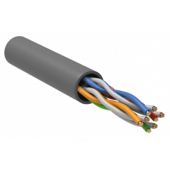 Витая пара U/UTP кат.5E 4х2х24AWG solid LSZH серый 100м ITK