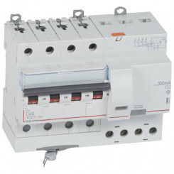 Выключатель автоматический дифференциального тока DX3 4 полюса C40А 300MА-АC 7м
