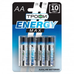 Элемент питания Трофи LR6-4BL ENERGY MAX Alkaline (40/640/20480) Элемент питания Трофи LR6-4BL ENERGY MAX Alkaline (40/640/20480)
