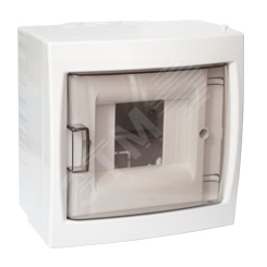 Щит распределительный навесной КНО-4Д 4М пластиковый белый прозрачная дверь