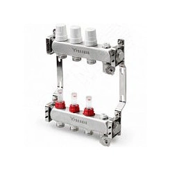 Блок коллекторный с расходомерами 3 выхода, 230 мм, 1 x 3/4