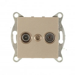 GUSI Ugra механизм розетки TV+ SAT, оконечной, скрытая установка. Цвет золото. GUSI Ugra механизм розетки TV+ SAT, оконечной, скрытая установка. Цвет золото.