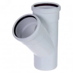 Тройник канализационный (полипропилен) 110x110/45град. Тройник канализационный (полипропилен) 110x110/45град.