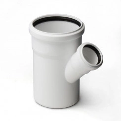 Тройник для малошумной канализации 50x40 мм 45 град. Тройник для малошумной канализации 50x40 мм 45 град.