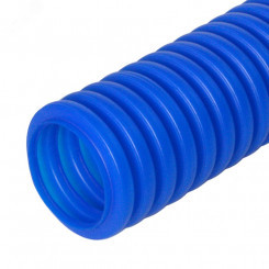Труба гофрированная ПНД защитная для МПТ (пешель) синяя д32/24,3 (25м/1375м уп/пал)