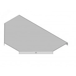 Крышка к тройниковому лотку замковому КЛТЗ 100 УТ1.5  оцинкованный лист(толщина покрытия 10 -18 мкм) S1.5
