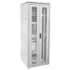 Шкаф сетевой 19' LINEA N 33U 800х800мм двустворчатая перфорированная дверь задняя перфорированная серый