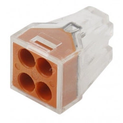 Строительно-монтажная клемма СМК, модель 104, 4 отверстия, 1.0-2.5мм2 (уп.4шт.) Строительно-монтажная клемма СМК, модель 104, 4 отверстия, 1.0-2.5мм2 (уп.4шт.)