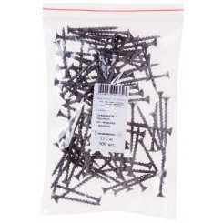 Саморез гипсокартон/дерево 3,5х45 черный (100шт) Саморез гипсокартон/дерево 3,5х45 черный (100шт)