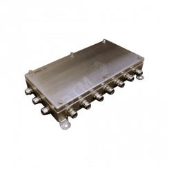 Коробка монтажная огнестойкая КМ-О (64к)-IP66-2040, корпус из нержавеющей стали, количество вводов 20