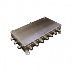 Коробка монтажная огнестойкая КМ-О (64к)-IP66-2040, корпус из нержавеющей стали, количество вводов 20