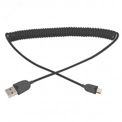 Кабель USB универсальный microUSB Кабель витой 1 м черный