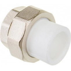 Муфта разъемная 40 х 1 1/4' ВР полипропиленовая PPR белая Муфта разъемная 40 х 1 1/4' ВР полипропиленовая PPR белая