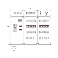 Щит управления электрообогревом DEVIbox HS 24x3400 D316 (в комплекте с терморегулятором и датчиком температуры)