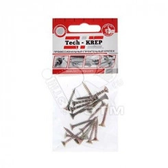 Шуруп универсальный 3х40 потайная головка, остроконечный, желтопассивированный (20шт) - пакет