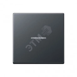 Клавиша 1-я для выключателей и кнопок  с окошком для подсветки. Серия A500  Материал- дуропласт  Цвет- матовый антрацит