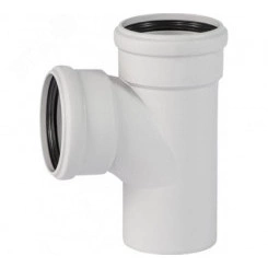 Тройник двухраструбный 87 град. 110х90 для бесшумной канализации Тройник двухраструбный 87 град. 110х90 для бесшумной канализации