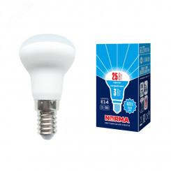 Лампа светодиодная Форма Рефлектор матовая Серия Norma Белый свет (4000K) LED-R39-3W/4000K/E14/FR/NR