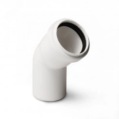 Отвод для малошумной канализации 40x45 град. Отвод для малошумной канализации 40x45 град.