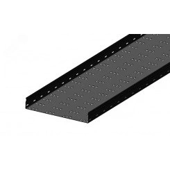 Лоток замковый перфорированный ЛМЗ 400х80х2000 УХЛ1, оцинкованный лист(толщина покрытия 10...18мкм), S1,5