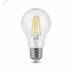 Лампа светодиодная LED 6 Вт 600 Лм 2700К теплая Е27 А60 Filament Gauss