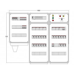 Щит управления электрообогревом DEVIbox HS 21x3400 D330 (в комплекте с терморегулятором и датчиком температуры)