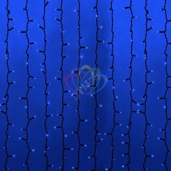 Гирлянда профессиональная Светодиодный Дождь 2х1.5м постоянное свечение темно-зеленый провод 220В синий Гирлянда профессиональная Светодиодный Дождь 2х1.5м постоянное свечение темно-зеленый провод 220В синий