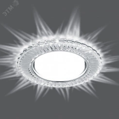 Светильник ДВО-15w GX53 без лампы со светодиодной подсветкой 4000К прозрачный хром Светильник ДВО-15w GX53 без лампы со светодиодной подсветкой 4000К прозрачный хром