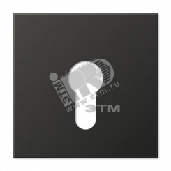 Крышка для выключателя с замком  антрацит