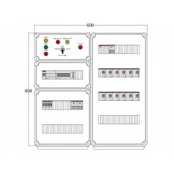 Щит управления электрообогревом DEVIBOX HR 12x2800 D850 (в комплекте с терморегулятором) Щит управления электрообогревом DEVIBOX HR 12x2800 D850 (в комплекте с терморегулятором)